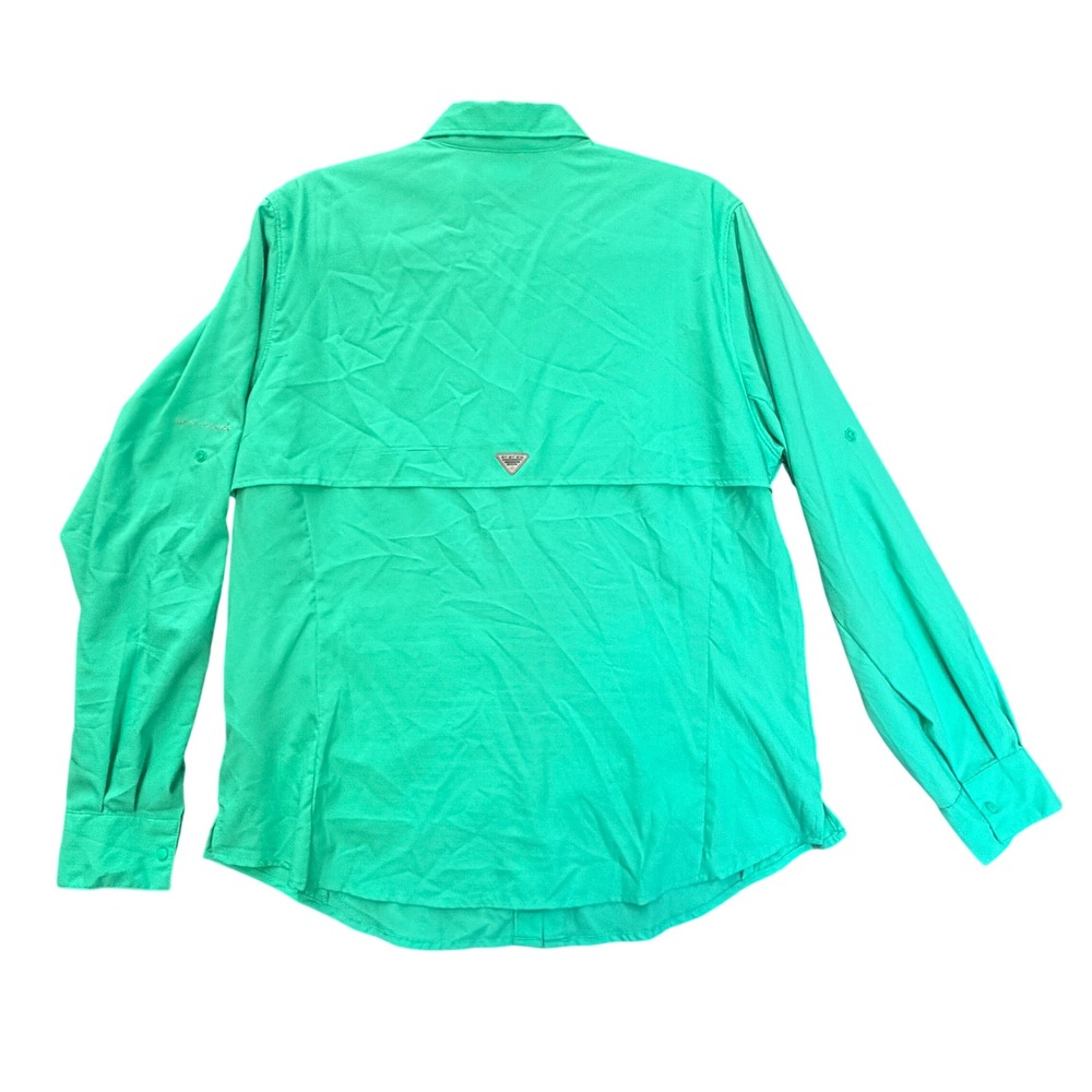 Columbia PFG Shirt Womens XL Green Long Sleeve Button Up Bahama II Fishing Gear - Picture 2 of 14